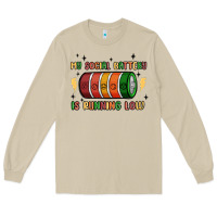 Mushroom social battery Long Sleeve Tee - MaliasSmallBusiness