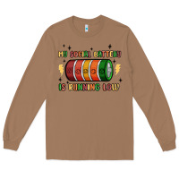 Toasted Coconut social battery Long Sleeve Tee - MaliasSmallBusiness