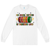 White social battery Long Sleeve Tee - MaliasSmallBusiness