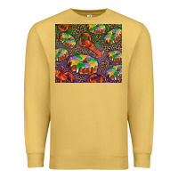 Antique Gold mardi gras king cake and crawfish Premium Sweatshirt - RanaPortraitStore