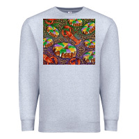Heather Grey mardi gras king cake and crawfish Premium Sweatshirt - RanaPortraitStore