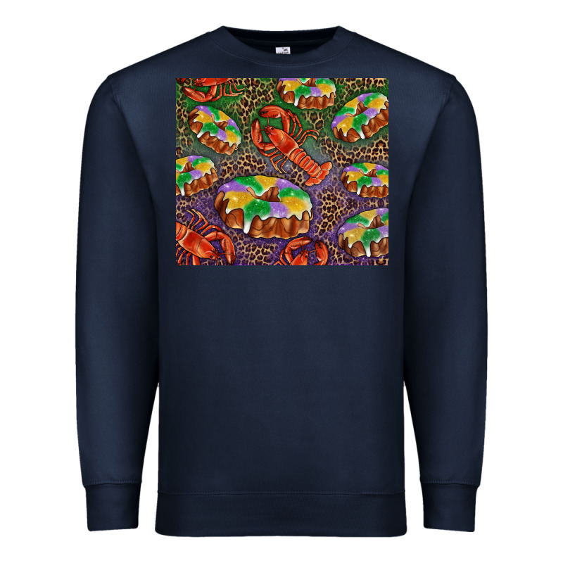 Mardi Gras King Cake And Crawfish Premium Sweatshirt by RanaPortraitStore | Teevron