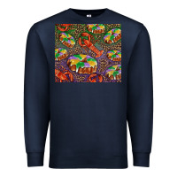 Navy mardi gras king cake and crawfish Premium Sweatshirt - RanaPortraitStore