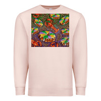 Pale Pink mardi gras king cake and crawfish Premium Sweatshirt - RanaPortraitStore