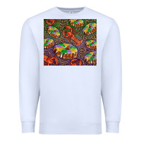 White mardi gras king cake and crawfish Premium Sweatshirt - RanaPortraitStore
