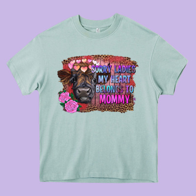Sorry Ladies My Heart Belongs To Mommy Highland Calf Heavy Core Tee Designed By Ranaportraitstore