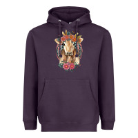 Plum flower cow Heavyweight Hoodie - Jasminsmagicworld