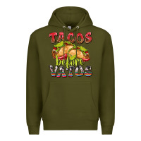 Army Green Tacos Before Vatos Premium Hoodie - texasbilliewilder