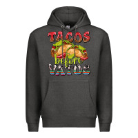 Charcoal Heather Tacos Before Vatos Premium Hoodie - texasbilliewilder