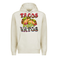 Oatmeal Heather Tacos Before Vatos Premium Hoodie - texasbilliewilder
