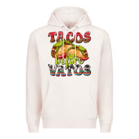 Pale Pink Tacos Before Vatos Premium Hoodie - texasbilliewilder