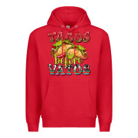 Red Tacos Before Vatos Premium Hoodie - texasbilliewilder