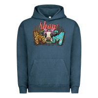 Pigment Midnight Navy Show mom cow Urban Hoodie - CowGirlArtShop