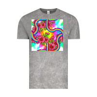 Cloud Rock tie dye floral seamless pattern Vintage Tee - BundleAndBundleShop