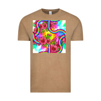 Vintage Coffee tie dye floral seamless pattern Vintage Tee - BundleAndBundleShop