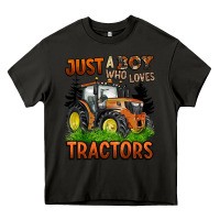 Asphalt just a boy who loves tractors Heavy Core Tee - BarkalooDesign