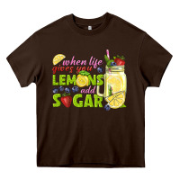 Chocolate Brown when life gives you lemons add sugar tbw Heavy Core Tee - texasbilliewilder