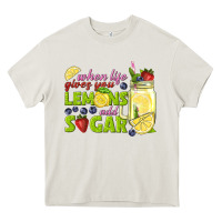 Cream when life gives you lemons add sugar tbw Heavy Core Tee - texasbilliewilder