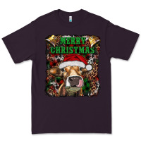 Plum merry christmas heifer with cowbells Premium Tee - RanaPortraitStore