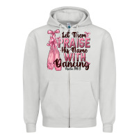 Dove Grey let them praise his name with dancing Zipper Hoodie - NancyCooperArtShop