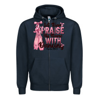 Navy let them praise his name with dancing Zipper Hoodie - NancyCooperArtShop