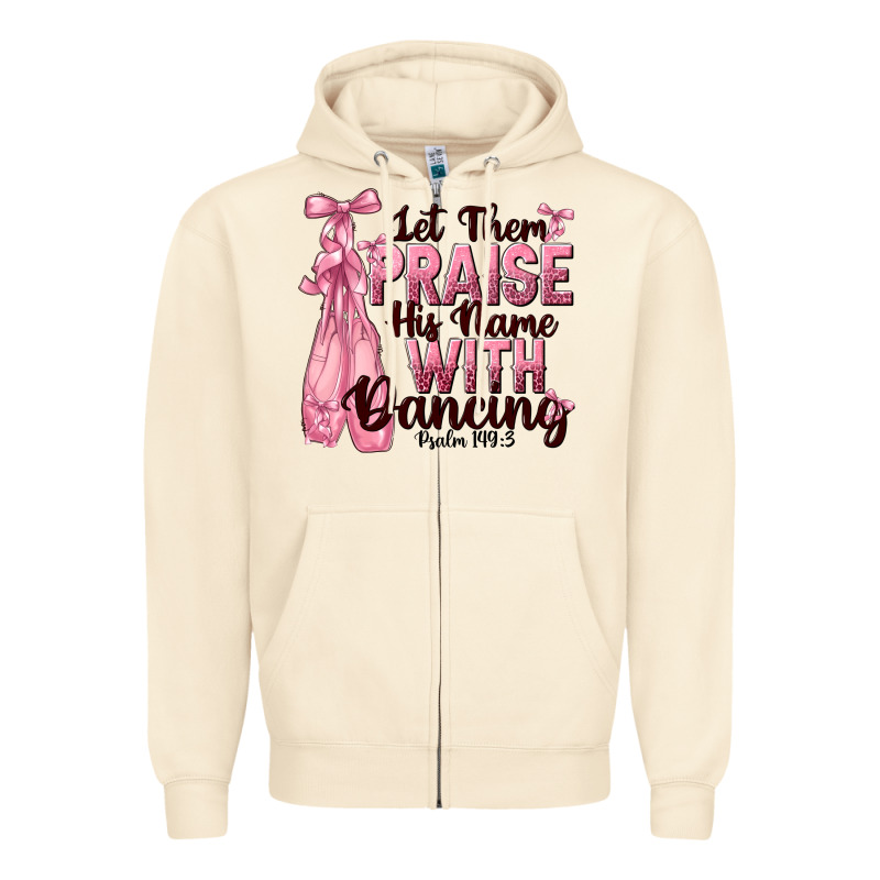 Let Them Praise His Name With Dancing Zipper Hoodie by NancyCooperArtShop | Teevron