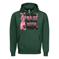Sports Green let them praise his name with dancing Zipper Hoodie - NancyCooperArtShop