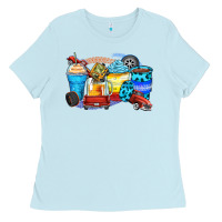 Baby Blue truck coffee cups Ladies Tee - Zillion Design Studio