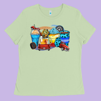 Truck Coffee Cups Ladies Tee Designed By Zillion Design Studio