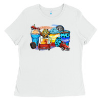 White truck coffee cups Ladies Tee - Zillion Design Studio