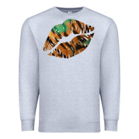 Heather Grey Tiger Lips Premium Sweatshirt - Bettercallsaul