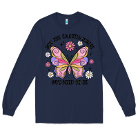 Navy you are exactly where you need to be Long Sleeve Tee - MaliasSmallBusiness