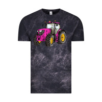 Cloud Black western farm tractor pink Vintage Tee - Artiststas