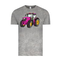 Cloud Rock western farm tractor pink Vintage Tee - Artiststas