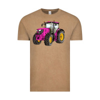 Vintage Coffee western farm tractor pink Vintage Tee - Artiststas