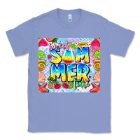 Colony Blue Sweet Summer Time Classic Tee - CowhideDigitalArt