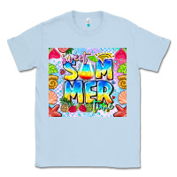 Dusty Blue Sweet Summer Time Classic Tee - CowhideDigitalArt
