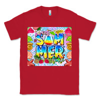Red Sweet Summer Time Classic Tee - CowhideDigitalArt