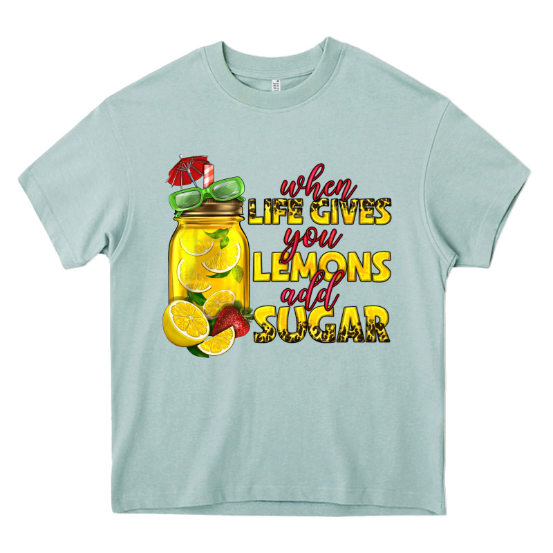 When Life Gives You Lemons Add Sugar Heavy Core Tee by texasbilliewilder | Teevron