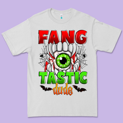 Fang Tastic Dude Premium Tee Designed By Zillion Design Studio