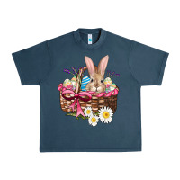 Midnight Navy easter bunny and basket Urban Heavy Tee - AdoDesignShop