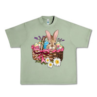 Oil Green easter bunny and basket Urban Heavy Tee - AdoDesignShop