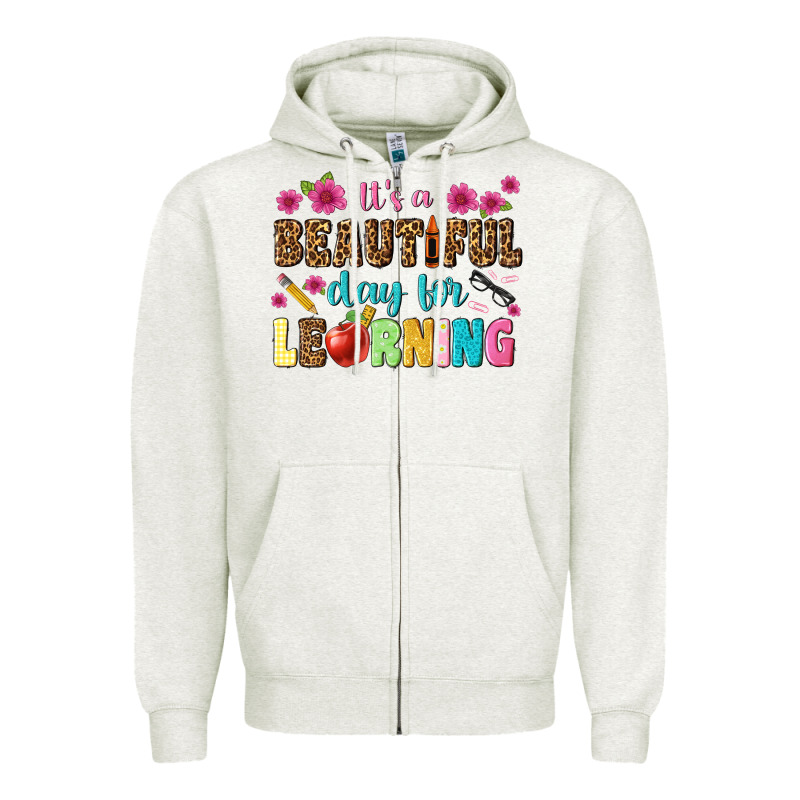 Its A Beautiful Day For Learning Zipper Hoodie by NancyCooperArtShop | Teevron