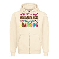 Sandshell its a beautiful day for learning Zipper Hoodie - NancyCooperArtShop