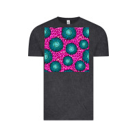 Vintage Black floral pink leopard seamless pattern Vintage Tee - BundleAndBundleShop