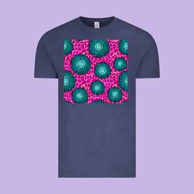 Floral Pink Leopard Seamless Pattern Vintage Tee Designed By Bundleandbundleshop