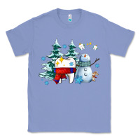 Colony Blue dental christmas teeth and winter with snowman Classic Tee - AdoDesignShop