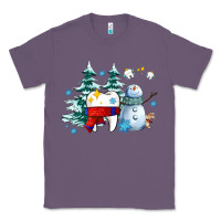 Lavender dental christmas teeth and winter with snowman Classic Tee - AdoDesignShop