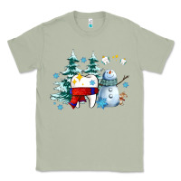 Matcha dental christmas teeth and winter with snowman Classic Tee - AdoDesignShop