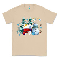 Mushroom dental christmas teeth and winter with snowman Classic Tee - AdoDesignShop